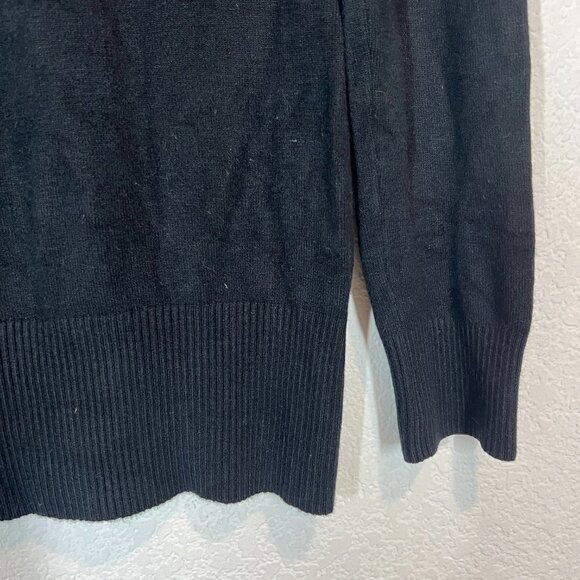 Bebe Black Sweater Tunic Top Rhinestones Small - Picture 6 of 11